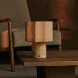 Bonnard Beige – Travertin Wiederaufladbare Tischlampe 