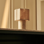 Bonnard Beige – Travertino Classico Travertine Marble Rechargeable Table Lamp | Cordless, Up to 100 Hours & Linen Blend
