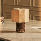 Bonnard Brown – Emperador Dark Marble Rechargeable Table Lamp | Cordless, Up to 100 Hours & Linen Blend