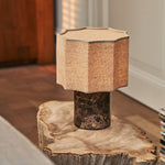Bonnard Brown – Emperador Dark Marble Rechargeable Table Lamp | Cordless, Up to 100 Hours & Linen Blend