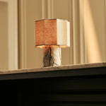 Bonnard Green – Ice Green Marble Rechargeable Table Lamp | Cordless, Up to 100 Hours & Linen Blend