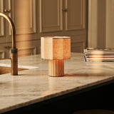 Channa Light Brown Rechargeable Table Lamp | Linen blend, Stylish & Functional