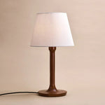 Nova Chestnut Brown Lamp with Wooden Base | Stylish Living Room & Bedroom Lighting Tavellio