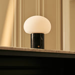 Coddé Black – Nero Marquina Marble Rechargeable Table Lamp | Modular Lampshade, Versatile & Dimmable