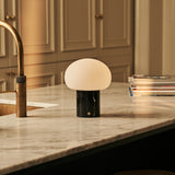 Coddé Black – Nero Marquina Marble Rechargeable Table Lamp | Modular Lampshade, Versatile & Dimmable