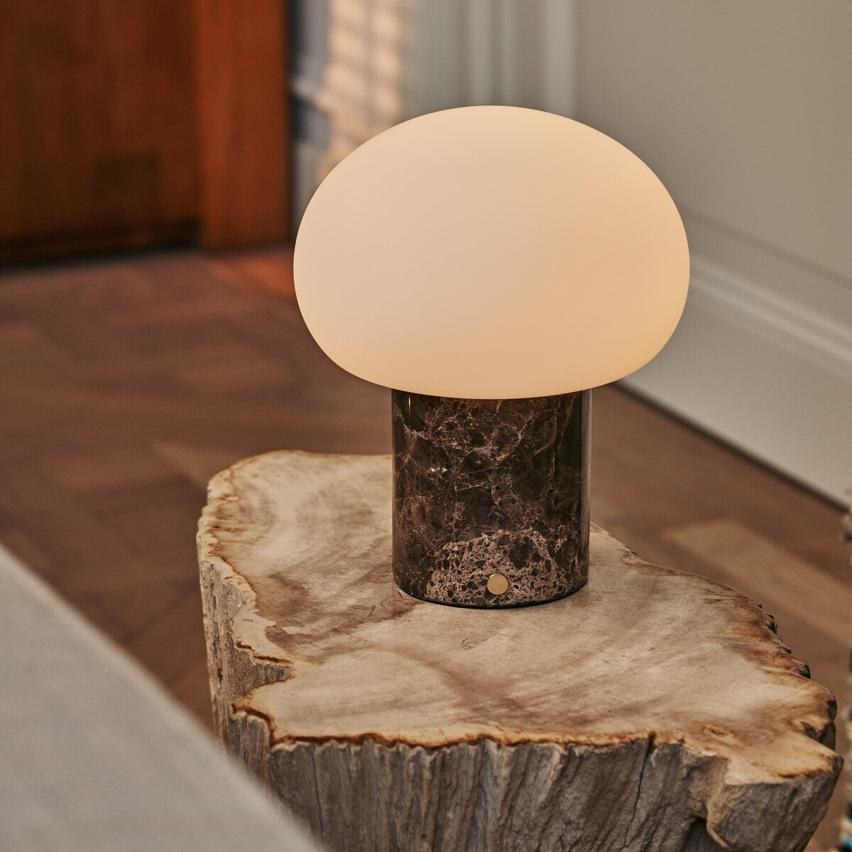 Coddé Brown – Emperador Dark Marble Rechargeable Table Lamp | Modular Lampshade, Versatile & Dimmable