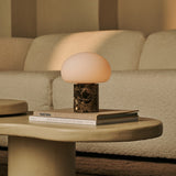 Coddé Marron – Emperador Dark Marbre Lampe de Table Rechargeable | Abat-jour Modulaire, Polyvalente & Dimmable
