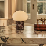 Coddé Red – Rosso Levanto Marble Rechargeable Table Lamp | Modular Lampshade, Versatile & Dimmable