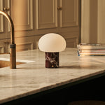 Coddé Red – Rosso Levanto Marble Rechargeable Table Lamp | Modular Lampshade, Versatile & Dimmable