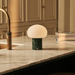 Coddé Green – Verde Alpi Marble Rechargeable Table Lamp | Modular Lampshade, Versatile & Dimmable