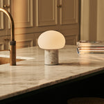 Coddé White – Bianco Statuarietto Marble Rechargeable Table Lamp | Modular Lampshade, Versatile & Dimmable