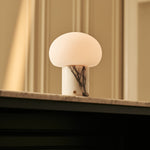 Coddé White – Lilac Marble Rechargeable Table Lamp | Modular Lampshade, Versatile & Dimmable