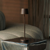 Vondel Mocha Brown Rechargeable and Cordless Lamp Perfect for Hospitality Industry – Wirelessly Rechargeable via Charging Station Tavellio