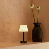 Zoë Black Wooden Rechargeable Table Lamp | Dimmable & Portable | 80-Hour Battery Life Tavellio