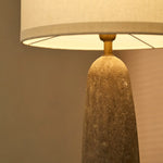 Isla Travertine Lamp with Cotton Shade – Elegant and Timeless Tavellio