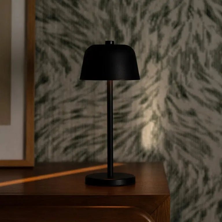 Anton Black Rechargeable Table Lamp | Stylish & Cordless Lighting Tavellio