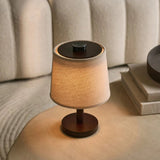 Rover Dark Brown Wooden Lamp – Rechargeable, Cordless & Dimmable Shade Tavellio