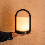 George Dark Brown Wooden Lamp – Rechargeable, Dimmable & Portable Tavellio