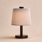Rover Dark Brown Wooden Lamp – Rechargeable, Cordless & Dimmable Shade Tavellio