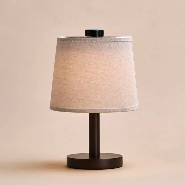 Rover Dark Brown Wooden Rechargeable Lamp