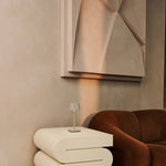 Sarphati Mini Shadow Grey Cordless Table Lamp Perfect for Hospitality Industry – Wireless Rechargeable via Charging Station, Dimmable Lamp & 3 Light Modes Tavellio