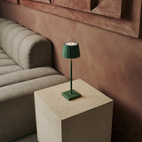 Wouter Sage Green Rechargeable Table Lamp – Wireless Charging, Dimmable, 120-Hour Battery Life Tavellio