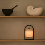 River Dark Brown Cordless Wooden Lamp – Rechargeable & Dimmable Tavellio