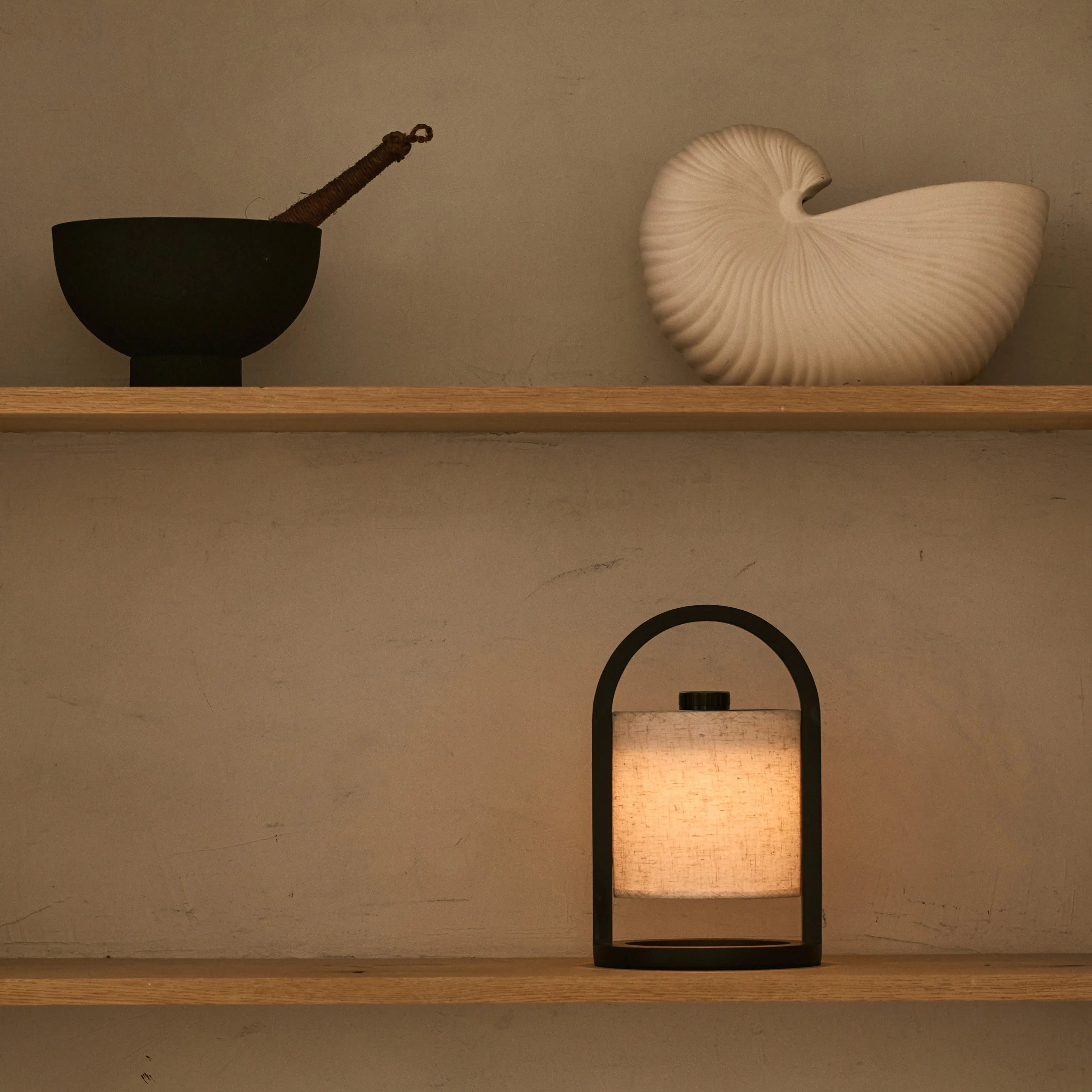 River Dark Brown Cordless Wooden Lamp – Rechargeable & Dimmable Tavellio