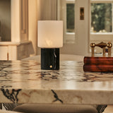 Cuyp Black – Nero Marquina Marble Rechargeable Table Lamp | Cordless, USB Rechargeable & Up to 100 Hours of Light