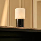 Cuyp Black – Nero Marquina Marble Rechargeable Table Lamp | Cordless, USB Rechargeable & Up to 100 Hours of Light