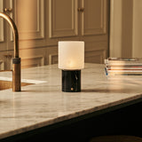 Cuyp Black – Nero Marquina Marble Rechargeable Table Lamp | Cordless, USB Rechargeable & Up to 100 Hours of Light