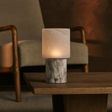 Cuyp Weiß – Lilac Wiederaufladbare Marmor-Tischlampe 