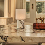 Cuyp White – Lilac Marble Rechargeable Table Lamp | Cordless, USB Rechargeable & Up to 100 Hours of Light