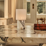 Cuyp White – Lilac Marble Rechargeable Table Lamp | Cordless, USB Rechargeable & Up to 100 Hours of Light