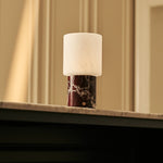Cuyp Red – Rosso Levanto Marble Rechargeable Table Lamp | Cordless, USB Rechargeable & Up to 100 Hours of Light