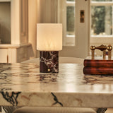 Cuyp Red – Rosso Levanto Marble Rechargeable Table Lamp | Cordless, USB Rechargeable & Up to 100 Hours of Light
