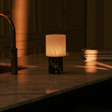 Cuyp Red – Rosso Levanto Marble Rechargeable Table Lamp | Cordless, USB Rechargeable & Up to 100 Hours of Light