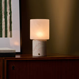 Cuyp Medium Rosa Aurora Marble Rechargeable Table Lamp