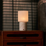 Cuyp Medium Rosa Aurora Marble Rechargeable Table Lamp