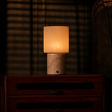Cuyp Medium Rosa Aurora Marble Rechargeable Table Lamp