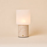 Cuyp Medium Rosa Aurora Marble Rechargeable Table Lamp