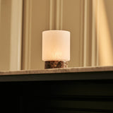 Cuyp Small Brown – Emperador Dark Marble Rechargeable Table Lamp | Authentic, Dimmable &  Interchangeable Lampshade