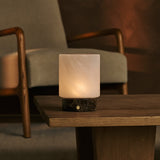 Cuyp Small Brown – Emperador Dark Marble Rechargeable Table Lamp | Authentic, Dimmable &  Interchangeable Lampshade