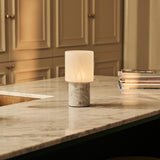 Cuyp Weiß – Bianco Statuarietto Marmor Wiederaufladbare Tischlampe 