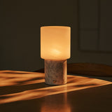 Cuyp Weiß – Bianco Statuarietto Marmor Wiederaufladbare Tischlampe 