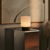 Millet Brown / Emeperador Dark – Marble Rechargeable Table Lamp – 3 Light Modes, Cordless & With Glass Interchangeable Lampshade