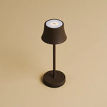 De Pijp Mini Mocha Brown Rechargeable Table Lamp – Wireless Charging, Dimmable Lamp & 3 Light Colors Tavellio