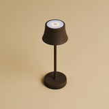 De Pijp Mini Mocha Brown Rechargeable Table Lamp – Wireless Charging, Dimmable Lamp & 3 Light Colors Tavellio