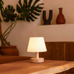 Teddy Light Brown Wooden Rechargeable Table Lamp – Dimmable, USB-C, 100-Hour Battery Life