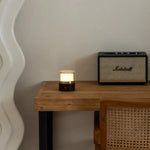 Leo Dark Brown Compact Cordless Rechargeable Lamp – Wood, Dimmable Light Tavellio